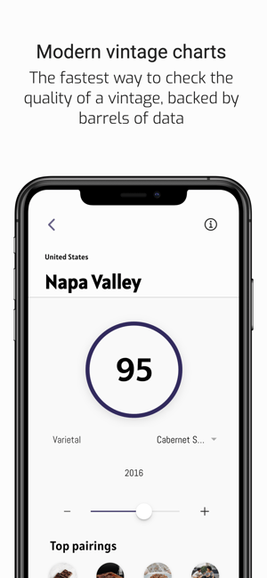Screenshot of Grape Base - Wine Pairing app