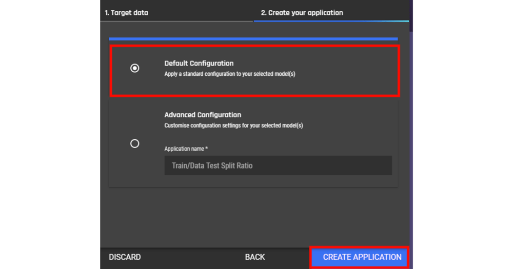 Application Creation on the AI & Analytics Engine