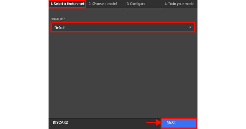 Model Feature Selection on the AI & Analytics Engine