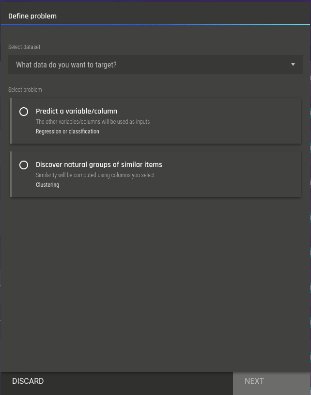 Selecting clustering app on the Engine
