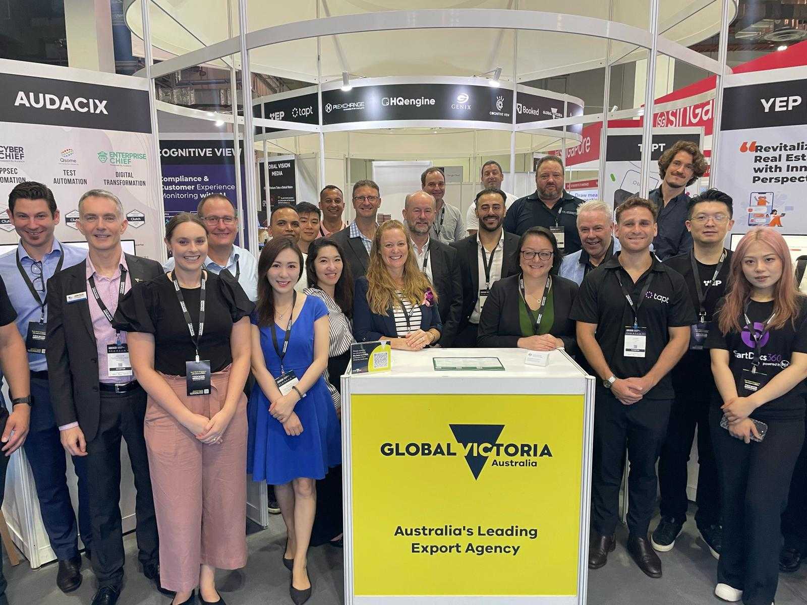 PI.EXCHANGE with other Victorian Government Trade Mission delegates at the Global Victoria stand.