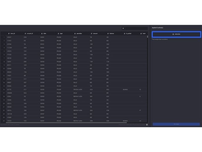 The recipe editor