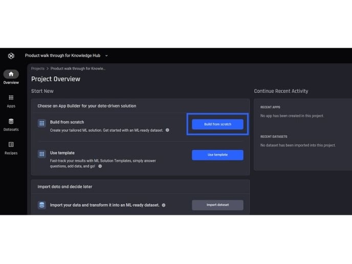 Choose “Build from scratch”