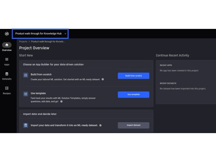 Log in to the Engine, then ensure you are in the right project