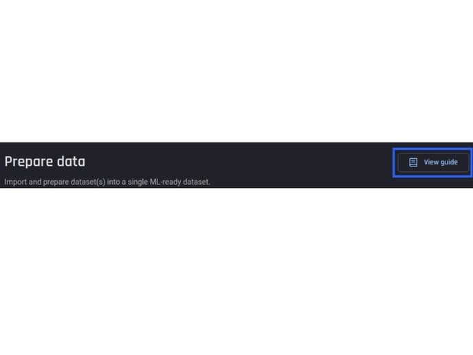 View guide” links