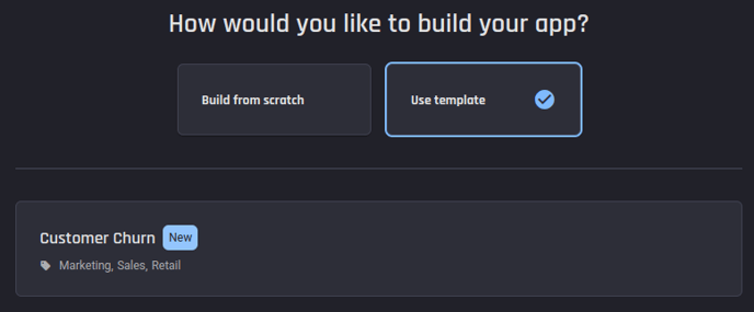 customer churn template