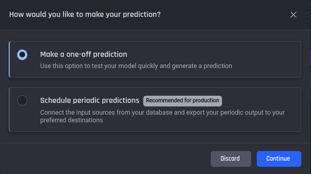 prediction options