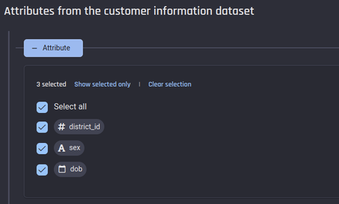 Select appropriate attributes from the customer information dataset CLV prediction