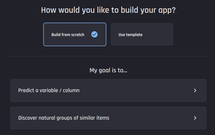Build from scratch