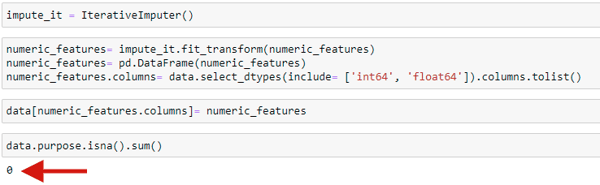 Imputing missing values