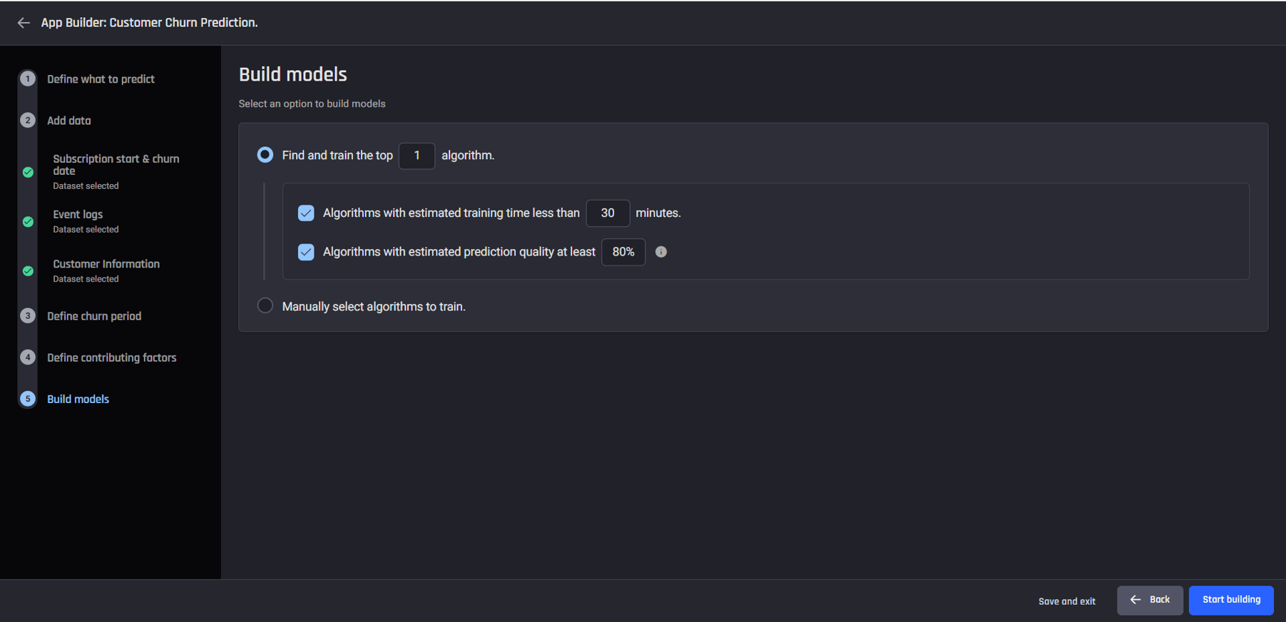step 5 subscription - build models