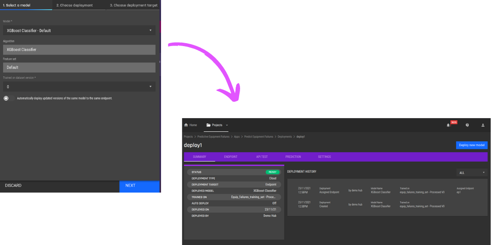 AI & Analytics Engine model deployment